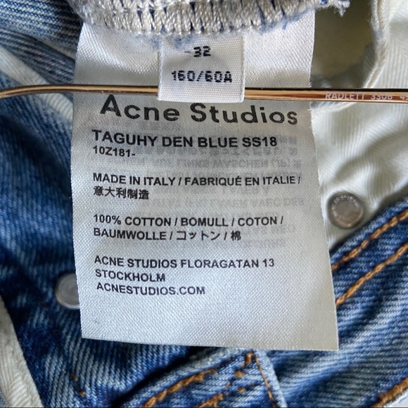 Acne Studios Taguhy Den in Blue SS18 | Mid-Rise Boot-Cut | Size 24 - Picture 12 of 13